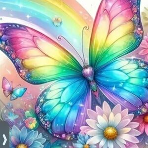 Colorful Butterfly Label Only